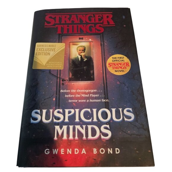 Stranger Things Suspicious Minds Gwenda Bond Hardcover Book Del Rey 2019 Poster - Picture 1 of 9